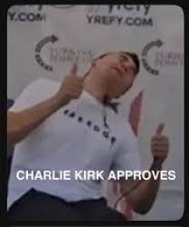 charlie kirk approves Meme Template