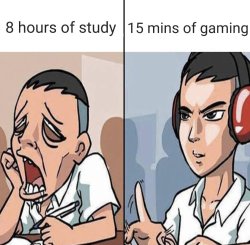 8 hours of study Meme Template