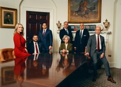 Trump's circle of sycophants-Project 2025 White Nationalism Meme Template