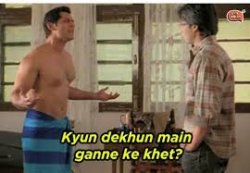 ganne ke khet Meme Template