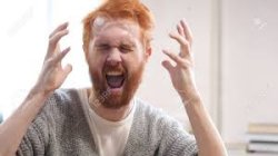 White Man Red Hair Screaming Meme Template