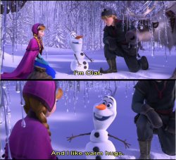 I'm Olaf and I like warm hugs Meme Template