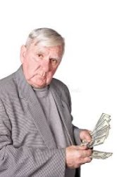 Rich Old Man with Money Meme Template