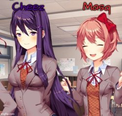 Yuri and Sayori template Meme Template