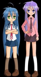 employee Konata and Kagami Meme Template