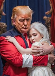 Donald Trump cuddling with a  young girl Meme Template