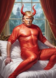 Donald Trump as sexy satan devil Lucifer Meme Template