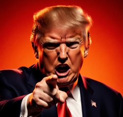Angry Donald Trump Finger-pointing Evil Meme Template