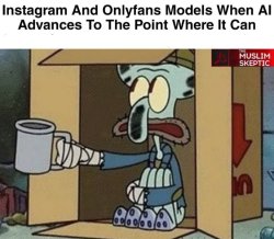 AI replacing OnlyFan girls Meme Template