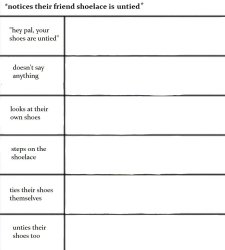 Shoelaces Meme Template