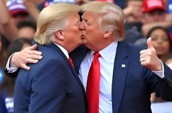 trump kissing himself Meme Template