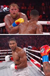 Anthony Joshua Jake Paul New Year Meme Template