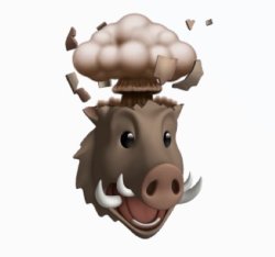 Shocked Warthog Memoji Meme Template