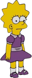 Lisa In her purple church clothes Meme Template
