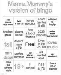 meme mommy bingo hehehe Meme Template