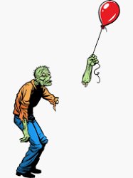 zombie running away balloon Meme Template