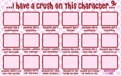 I have a crush on this character Meme Template