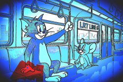 Tom and jerry  but Tom's hand is bleeding Meme Template