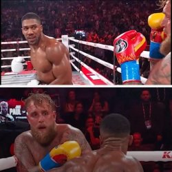 scared jake paul vs anthony joshua Meme Template
