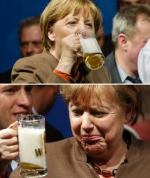 angela merkel beer Meme Template
