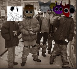 Phillip and his homies (horror Meme Template