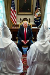 Donald Trump KKK Throne MAGA Republican Meme Template