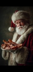 Santa and Bacon Meme Template