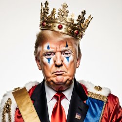 Donald Trump clown face clownface Crown King Meme Template