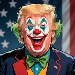 Donald Trump clown face clownface cartoon Joker Meme Template