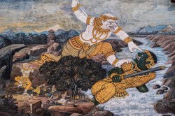 Two giants fighting Meme Template