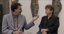 Borat interviewing feminist Meme Template