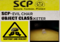 SCP EVIL CHAIR Meme Template