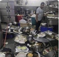 messy kitchen Meme Template