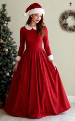 Red Holiday Christmas Gown Meme Template