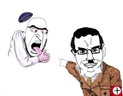 Austrian Painter Pointing at Greedy Man Meme Template