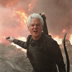 Bill Clinton Catching Fire Meme Template
