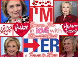Hillary Heart Throb Meme Template