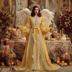 Yellow Angel Gown Meme Template