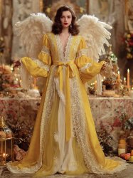 Yellow Christmas Angel Dress Meme Template