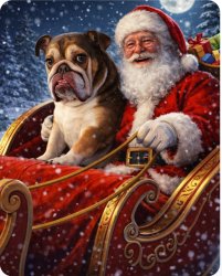 Sophie with Santa Meme Template