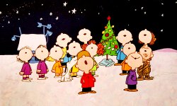 Charlie Brown caroling Meme Template
