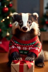 Badger Christmas Meme Template