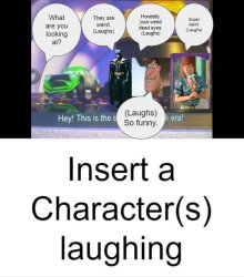 JM and WB Laughs at Chick Hicks Alternate Defeat Meme Template