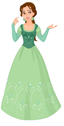 Belle Wearing Her Green Dress Meme Template