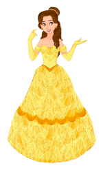 Belle Wearing Her Yellow Dress (Ballgown) Meme Template
