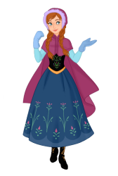 Princess Anna in her Winter Outfit Meme Template