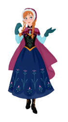 Anna in her Cold Winter Clothes/Outfits - PNG Meme Template