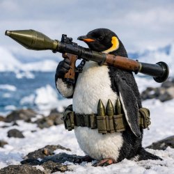 pinguin with a RPG Meme Template