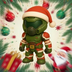 Rip and Tear Ho Ho Ho Meme Template