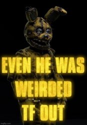 even he was weirded tf out Meme Template
